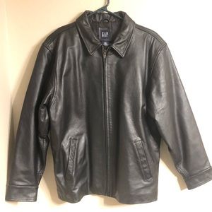 Xxl GAP black leather jacket
